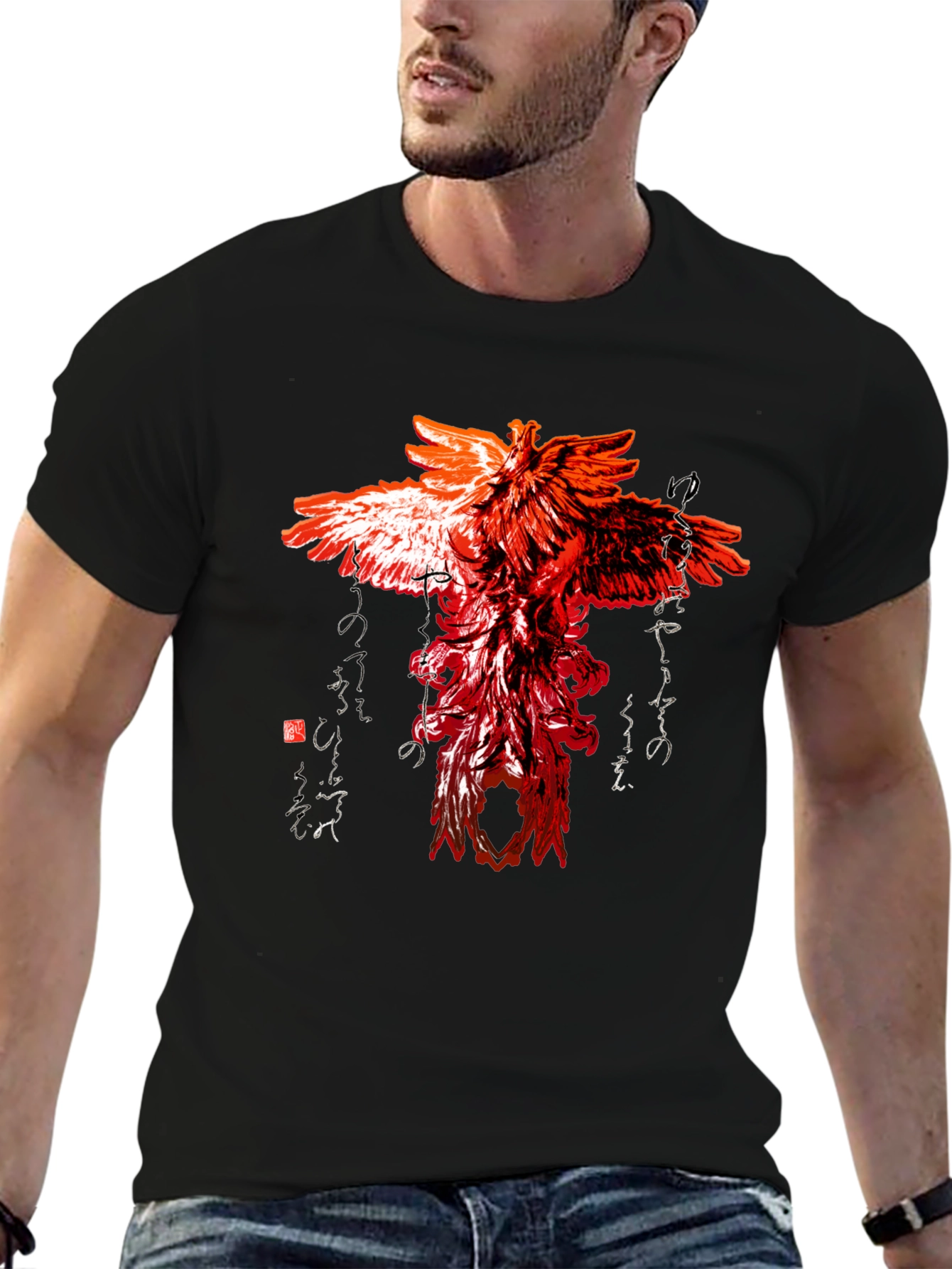 Fiery Phoenix Graphic Tee - Unique Design