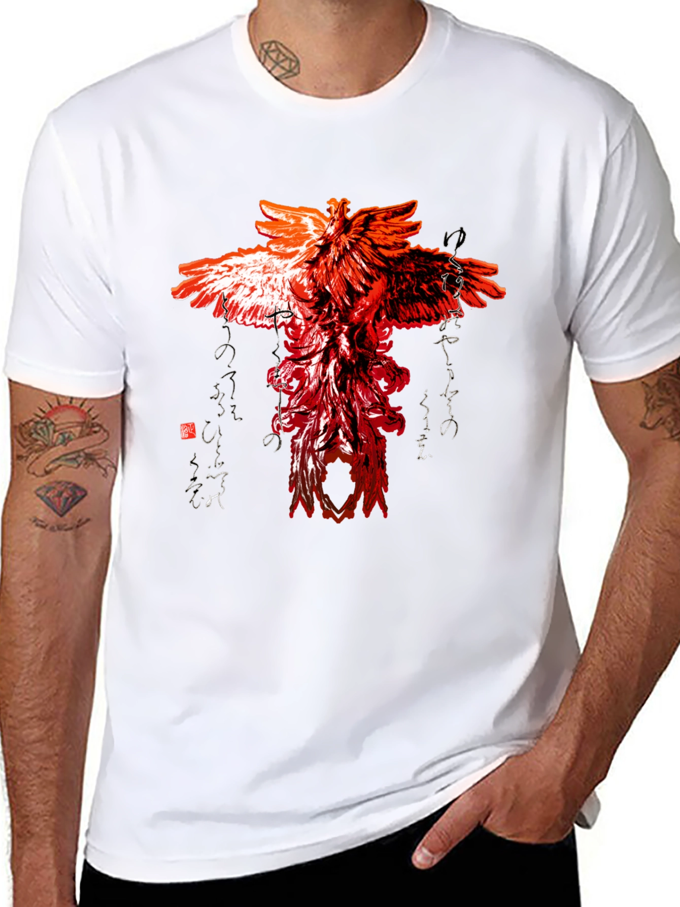 Fiery Phoenix Graphic Tee - Unique Design
