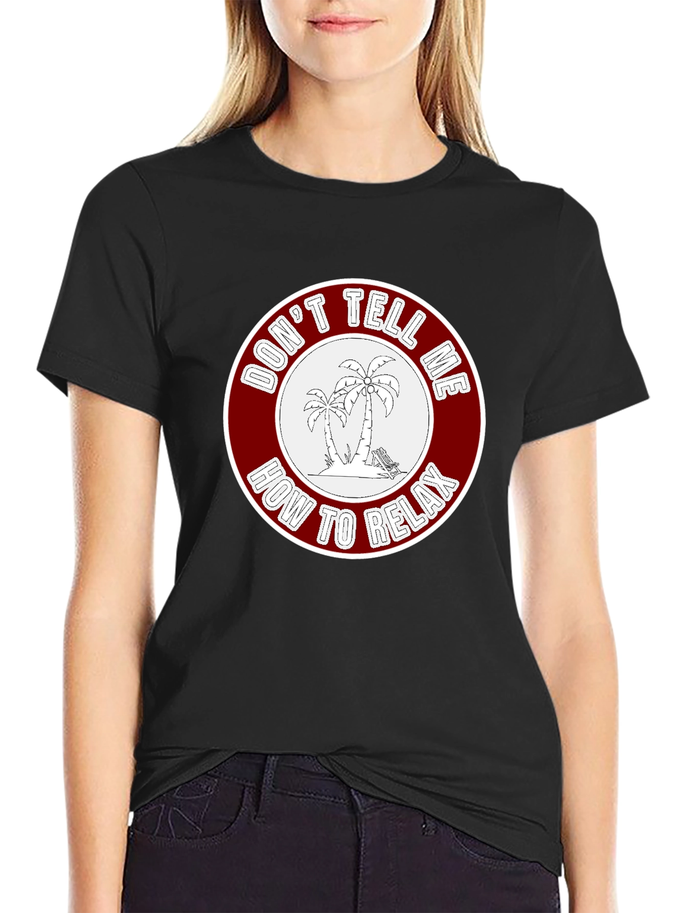 Relaxation Graphic Tee - Palm Trees Design