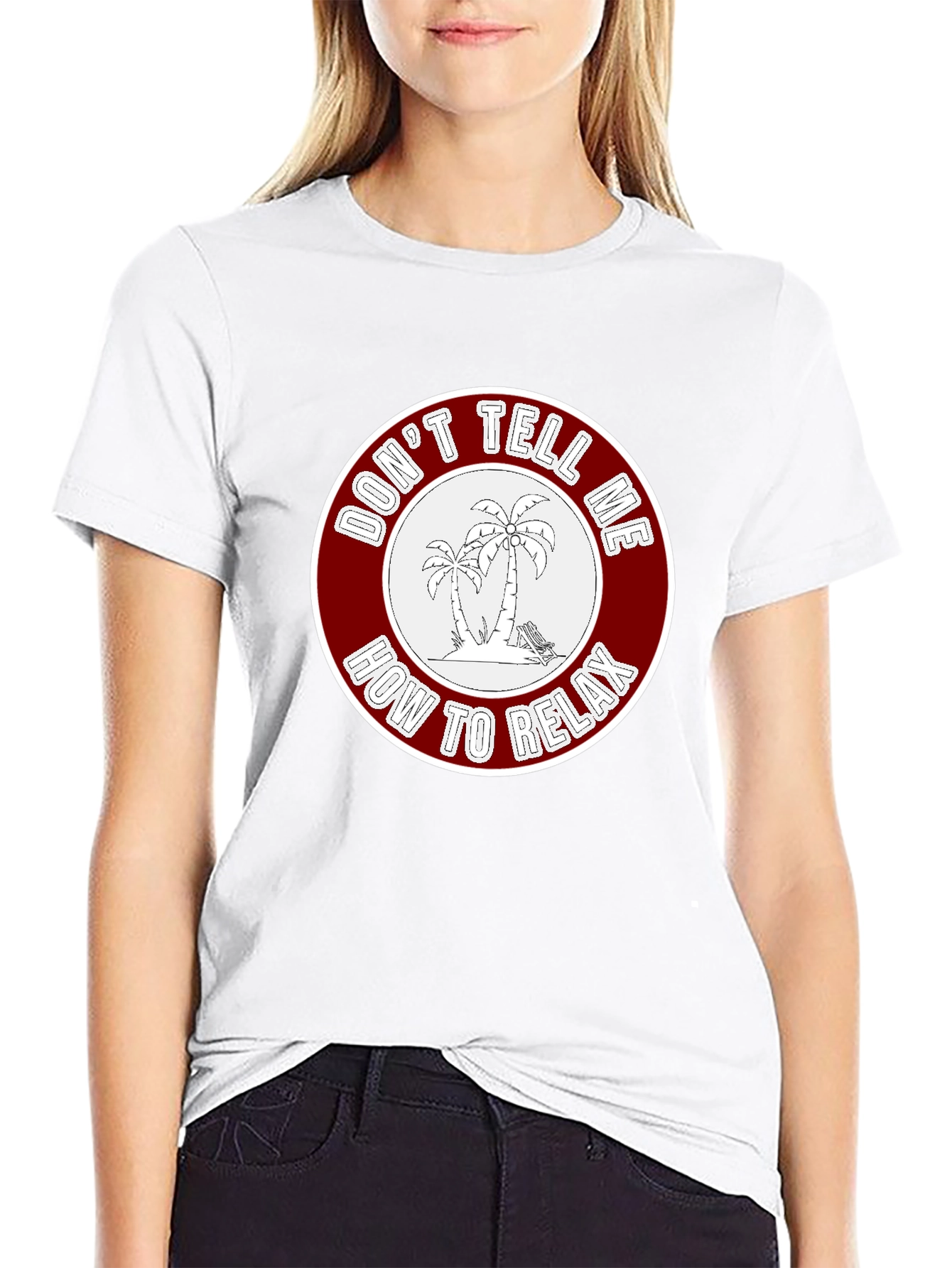 Relaxation Graphic Tee - Palm Trees Design