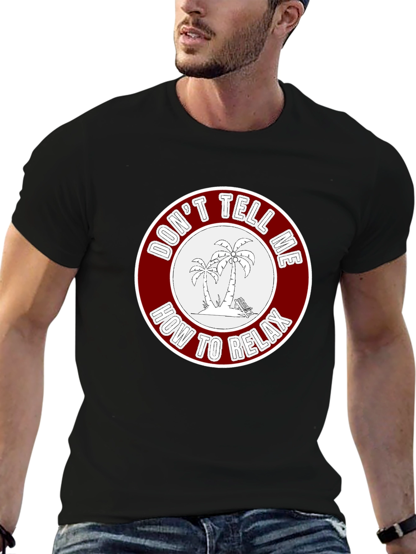 Relaxation Graphic Tee - Palm Trees Design