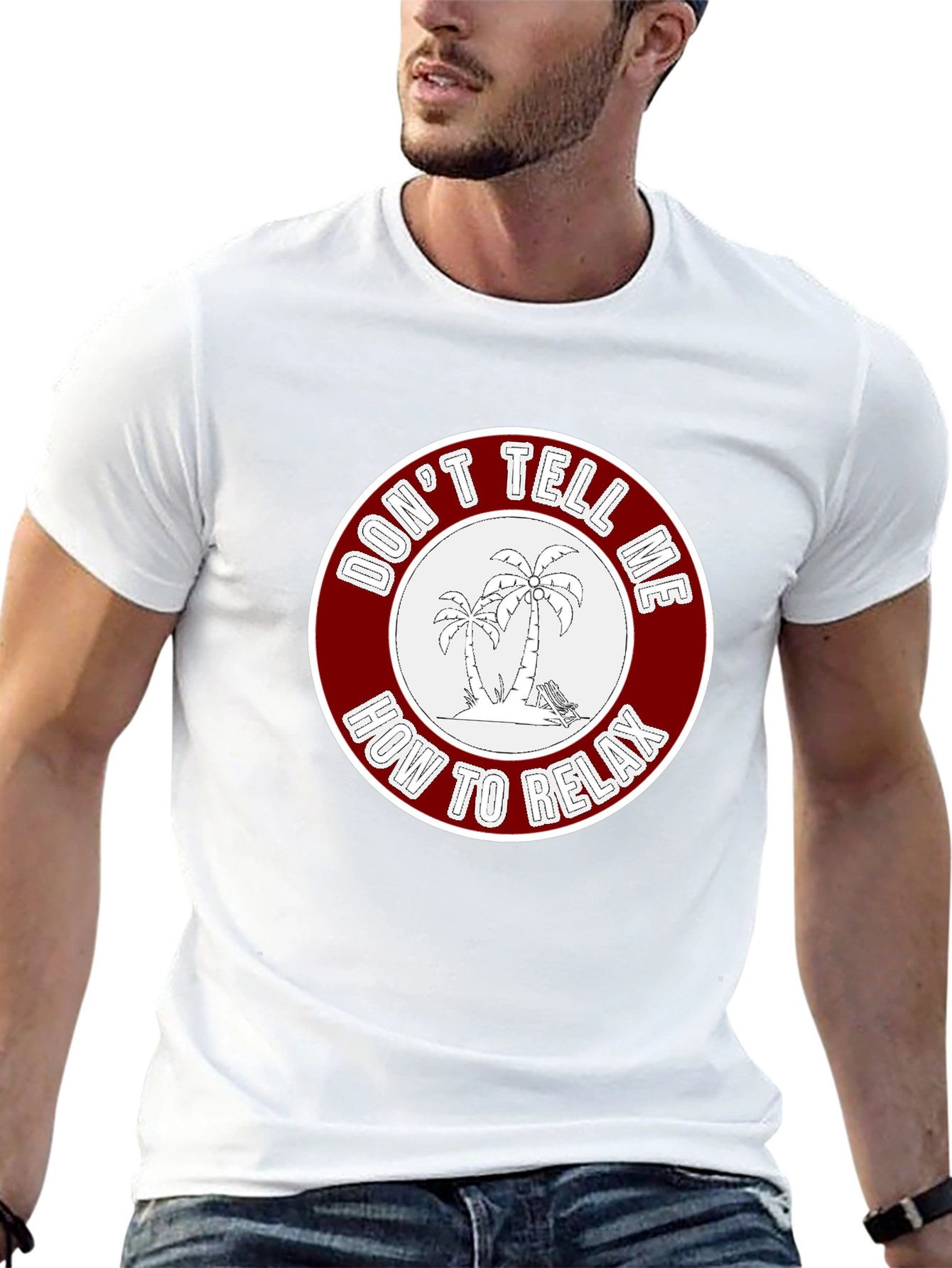 Relaxation Graphic Tee - Palm Trees Design