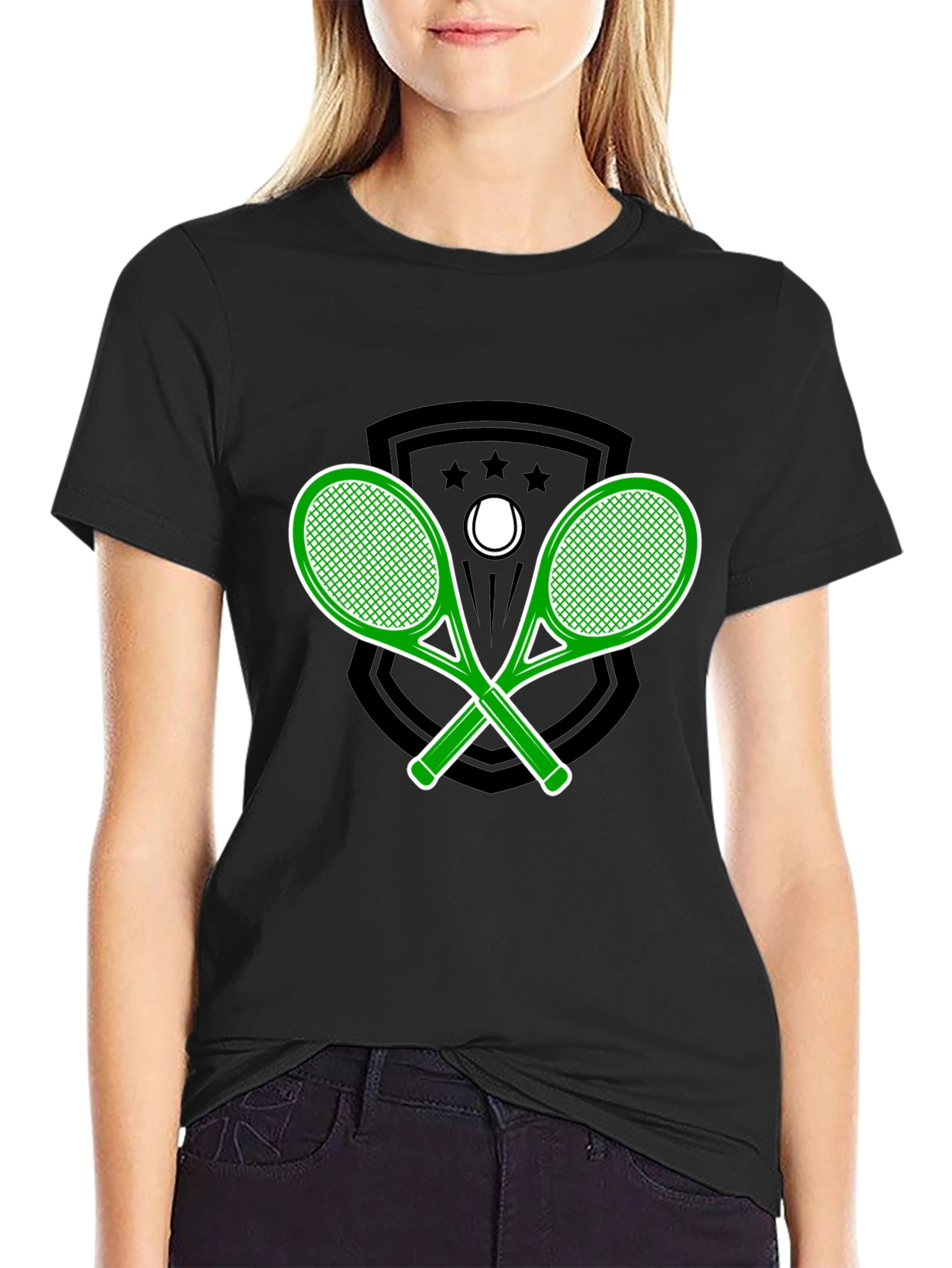 Tennis Racquet Graphic Tee - Sporty Style