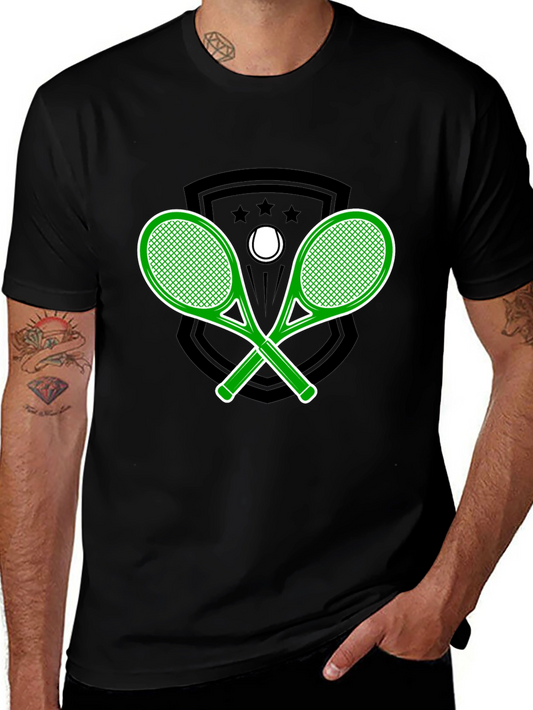 Tennis Racquet Graphic Tee - Sporty Style