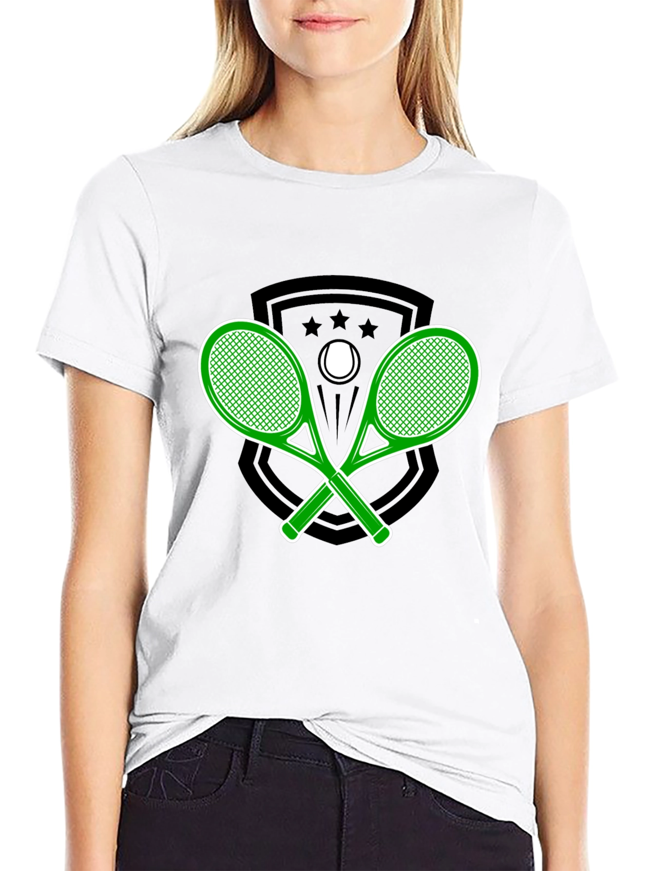 Tennis Racquet Graphic Tee - Sporty Style
