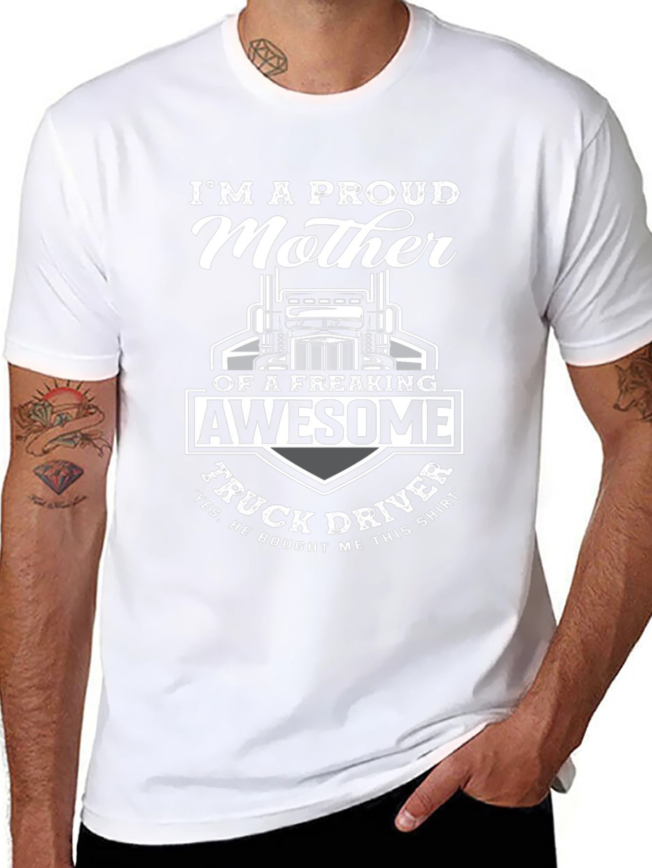 Proud Mother of an Awesome Truck Driver T-Shirt