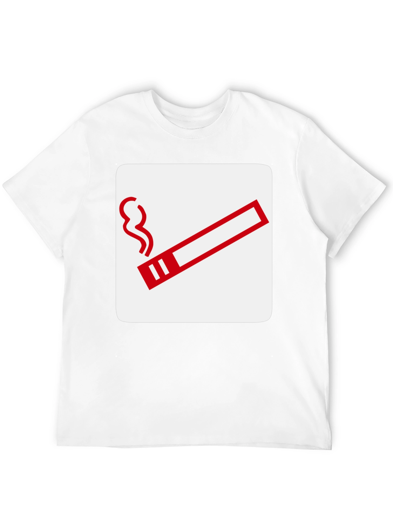 Smoking Area Graphic Tee - Black Cotton T-Shirt