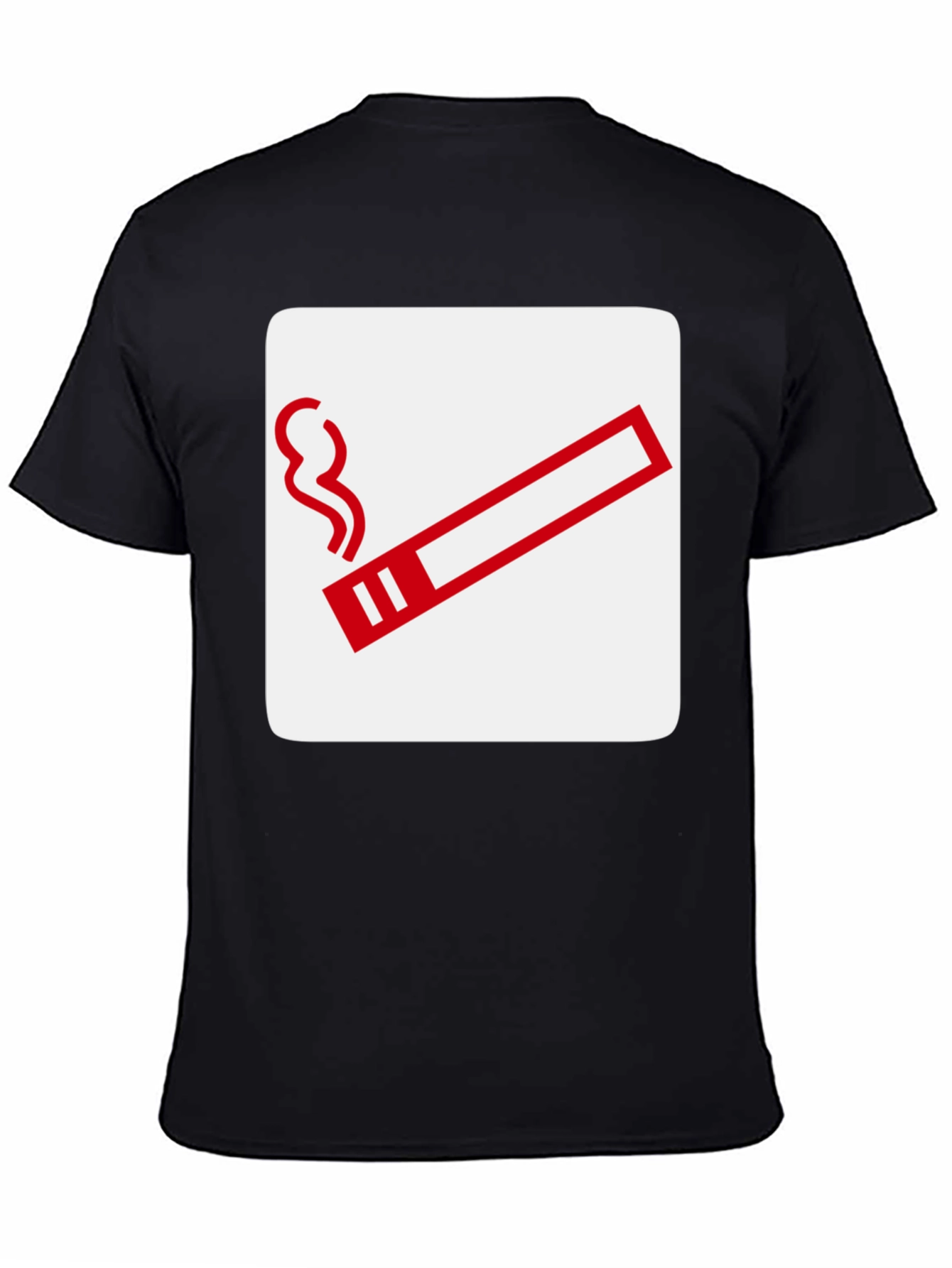 Smoking Area Graphic Tee - Black Cotton T-Shirt