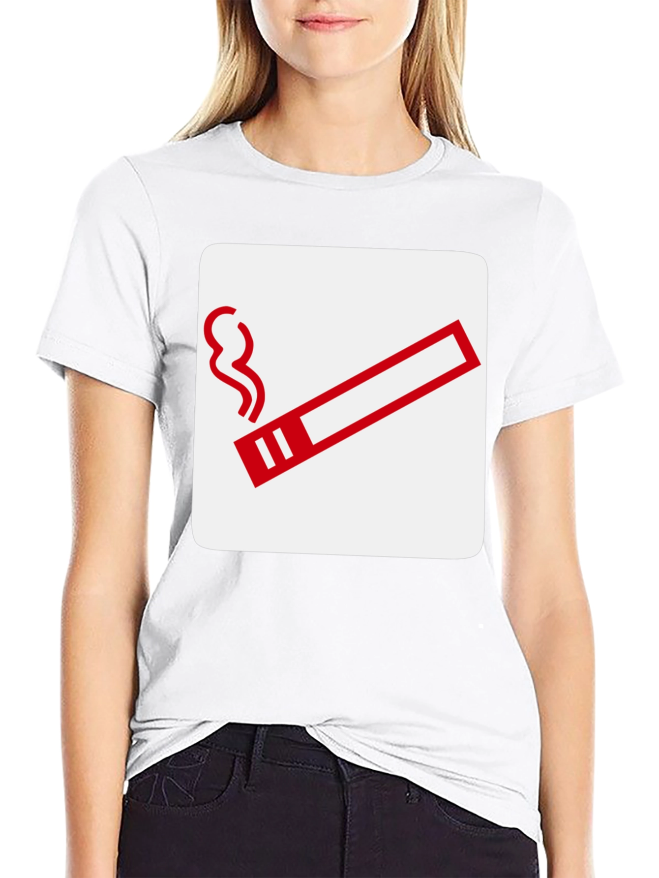 Smoking Area Graphic Tee - Black Cotton T-Shirt