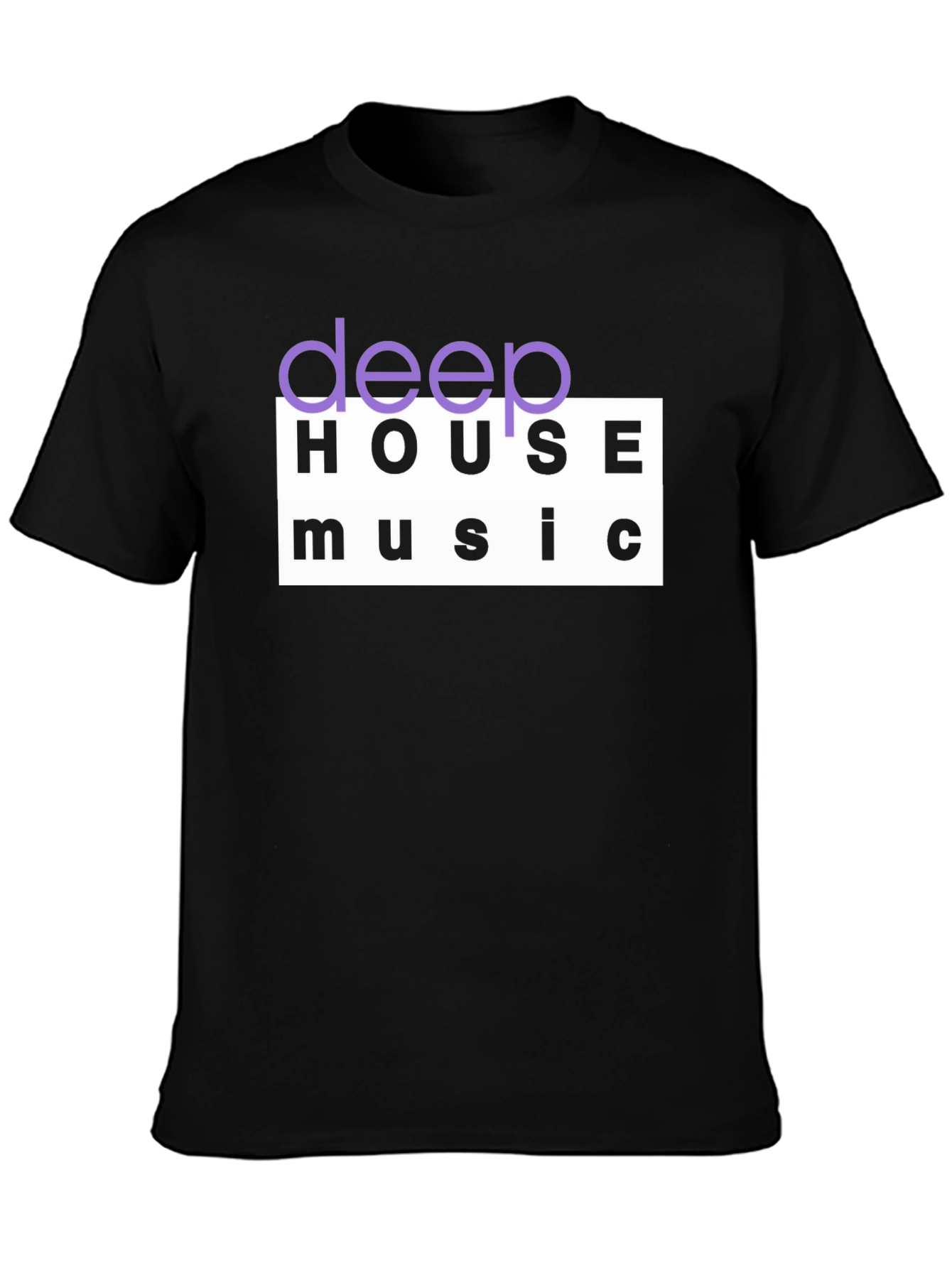 Deep House Music Black Graphic T-Shirt
