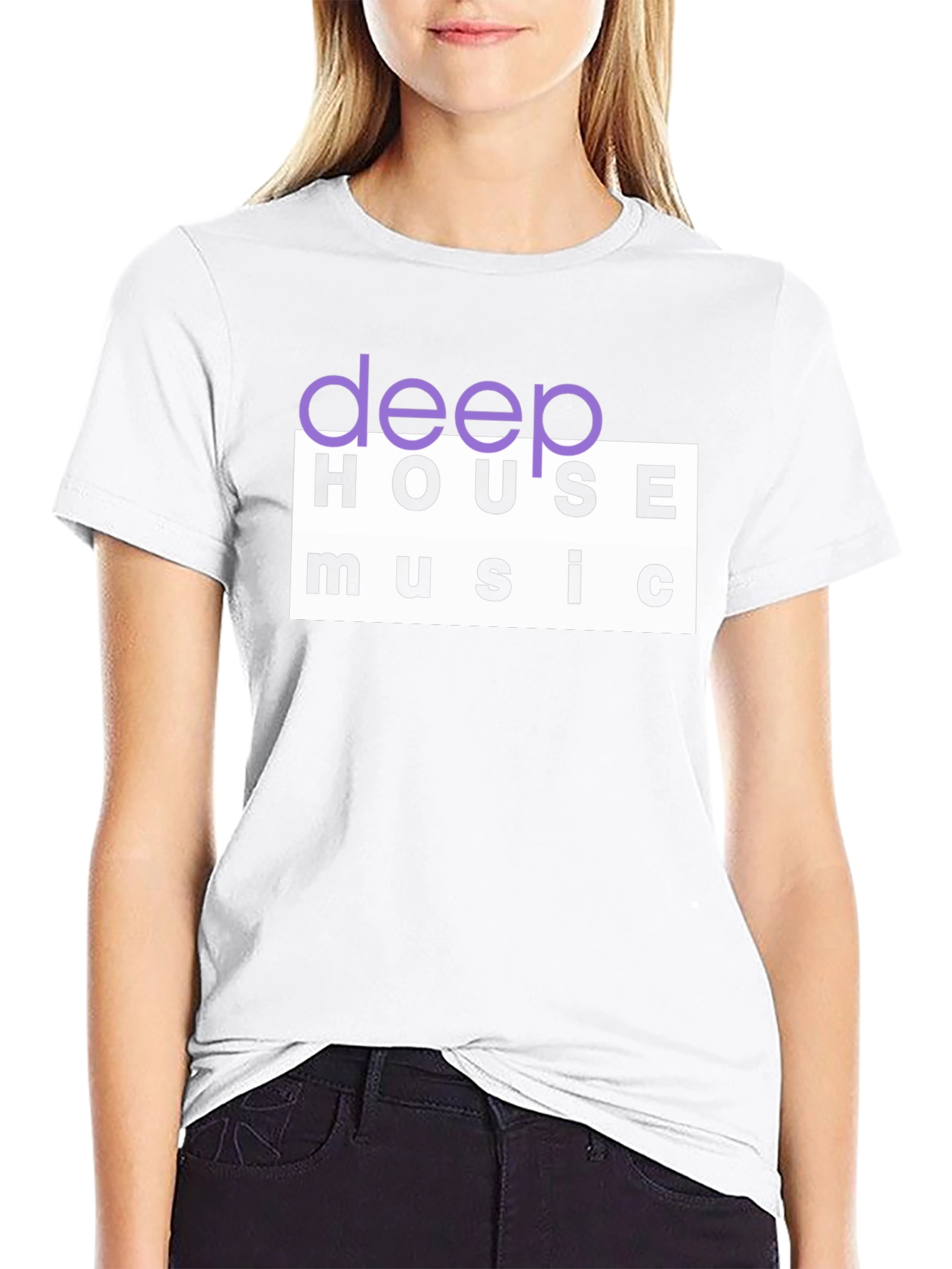 Deep House Music Black Graphic T-Shirt