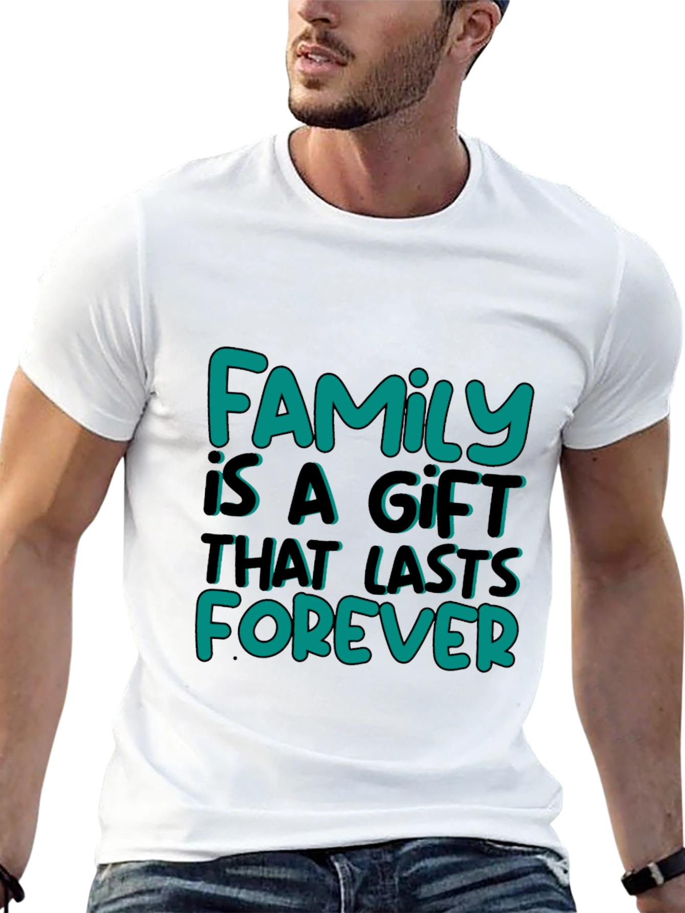 Family Is A Gift Graphic Tee - Black