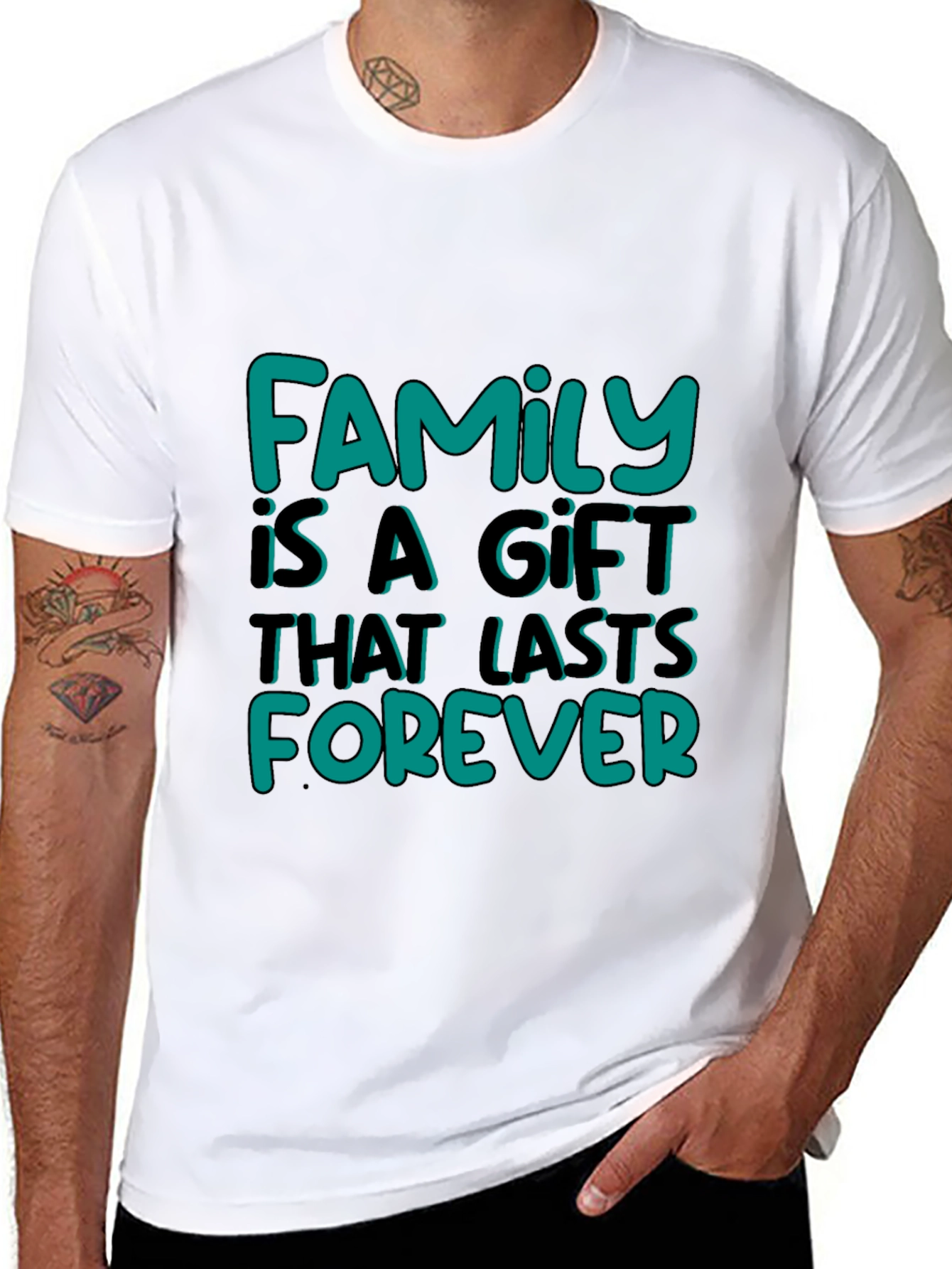 Family Is A Gift Graphic Tee - Black