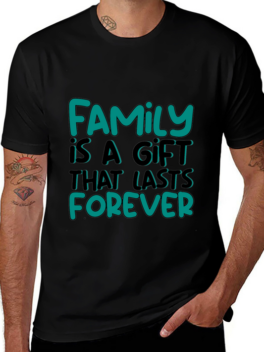 Family Is A Gift Graphic Tee - Black