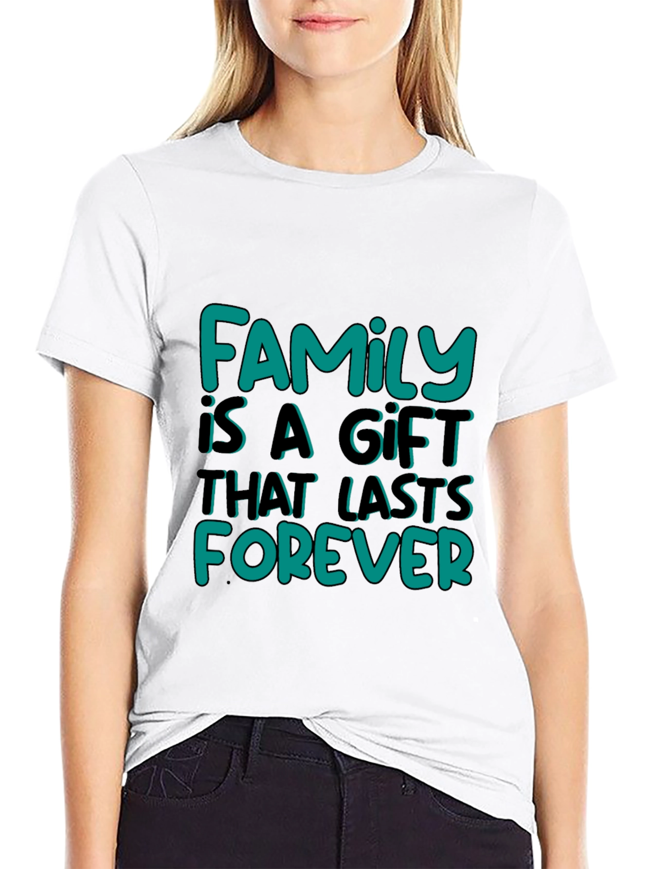 Family Is A Gift Graphic Tee - Black