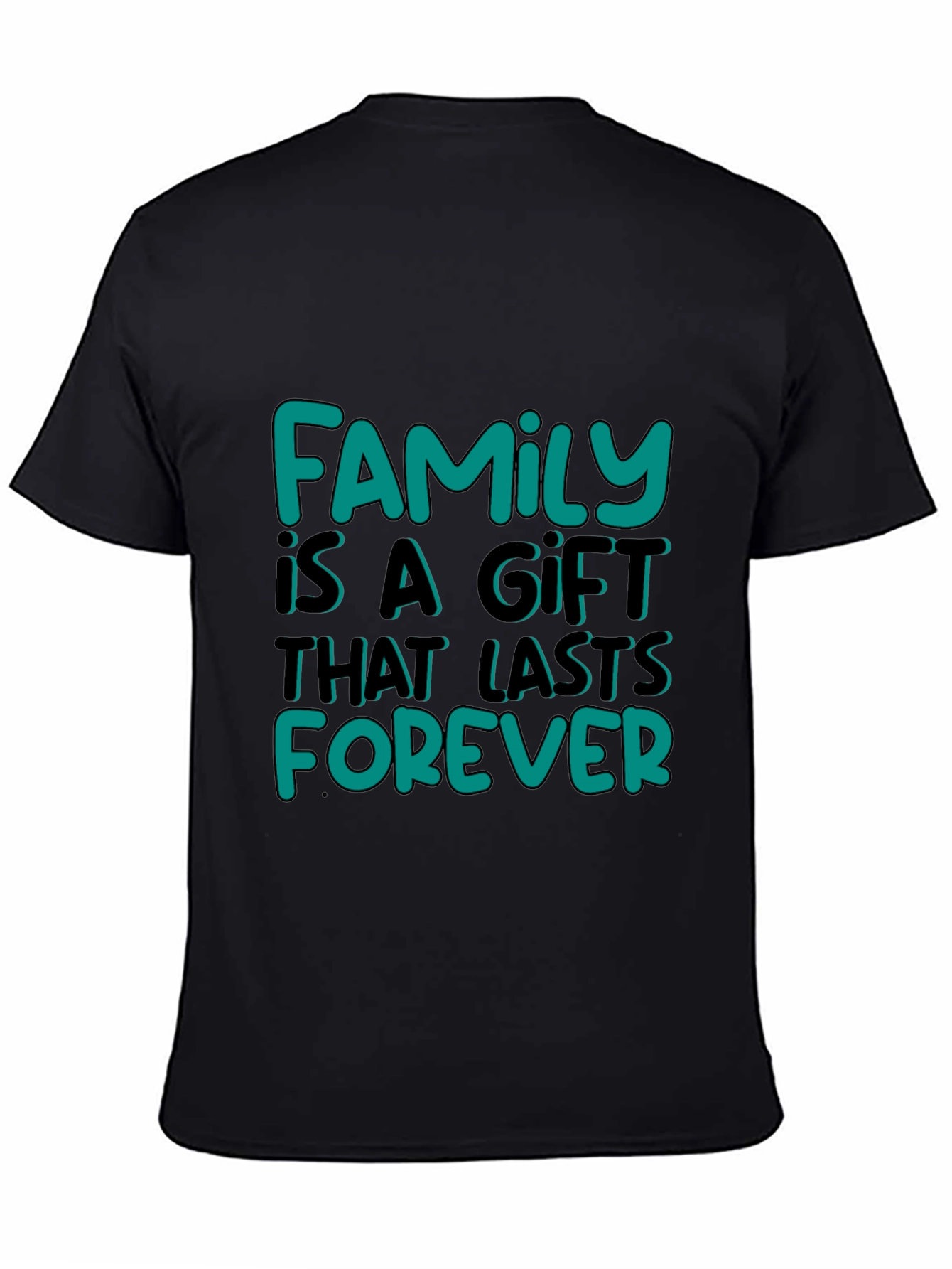 Family Is A Gift Graphic Tee - Black