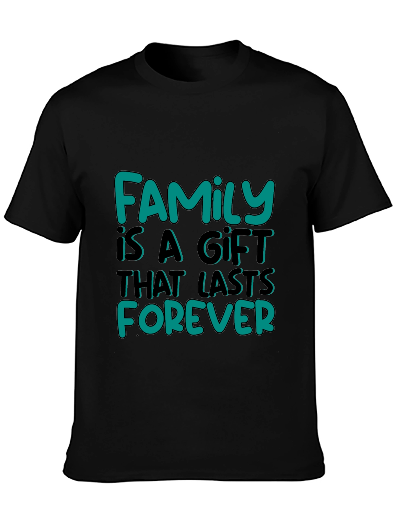 Family Is A Gift Graphic Tee - Black