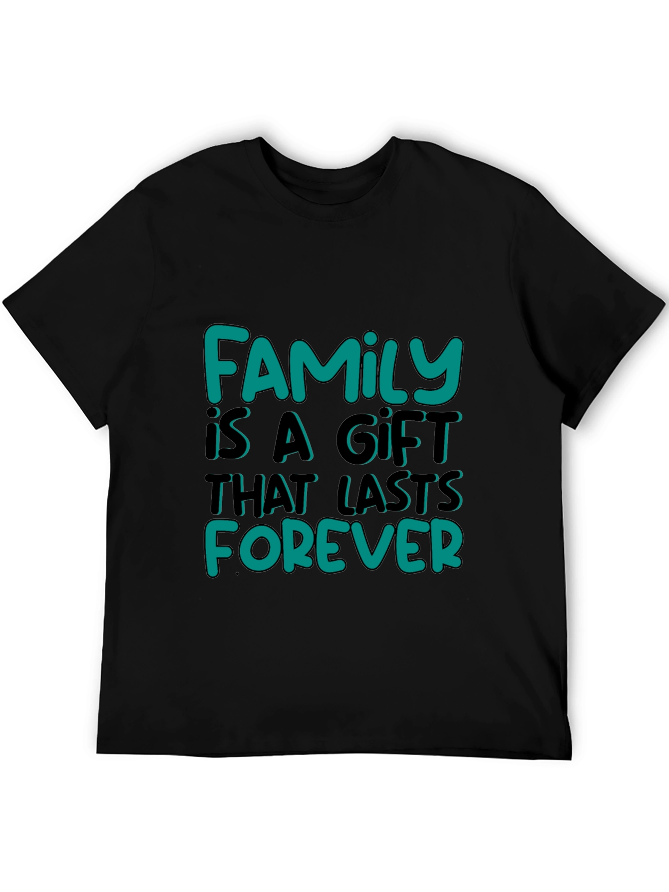 Family Is A Gift Graphic Tee - Black