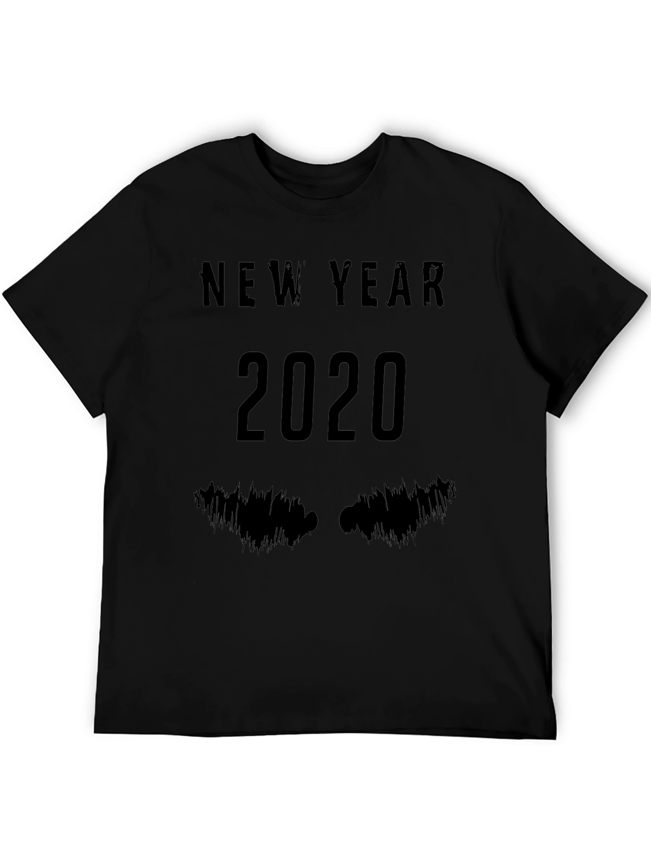 New Year 2020 Graphic Tee - Mens Black T-Shirt
