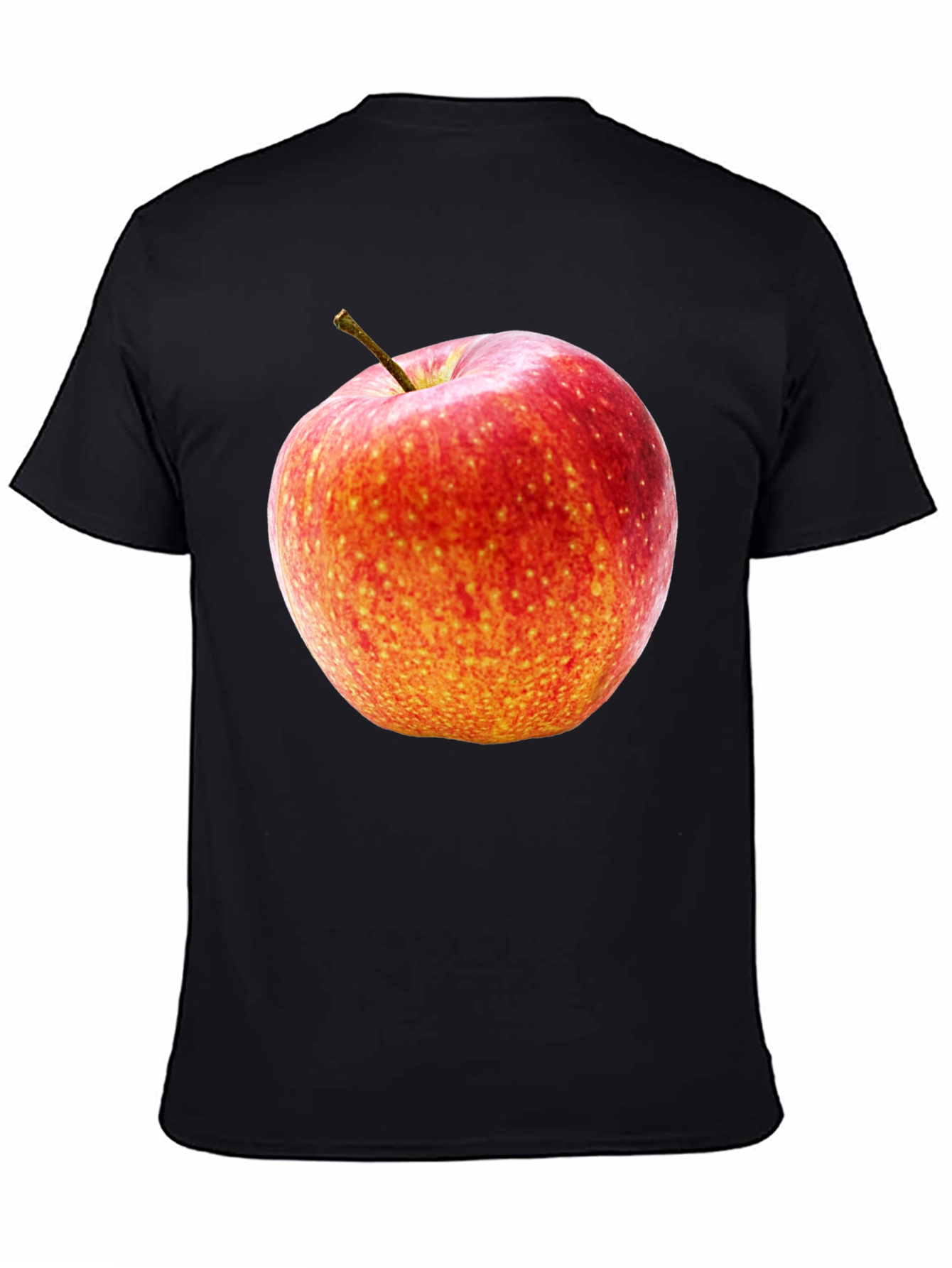 Apple Graphic Black Tee - Fresh & Fun