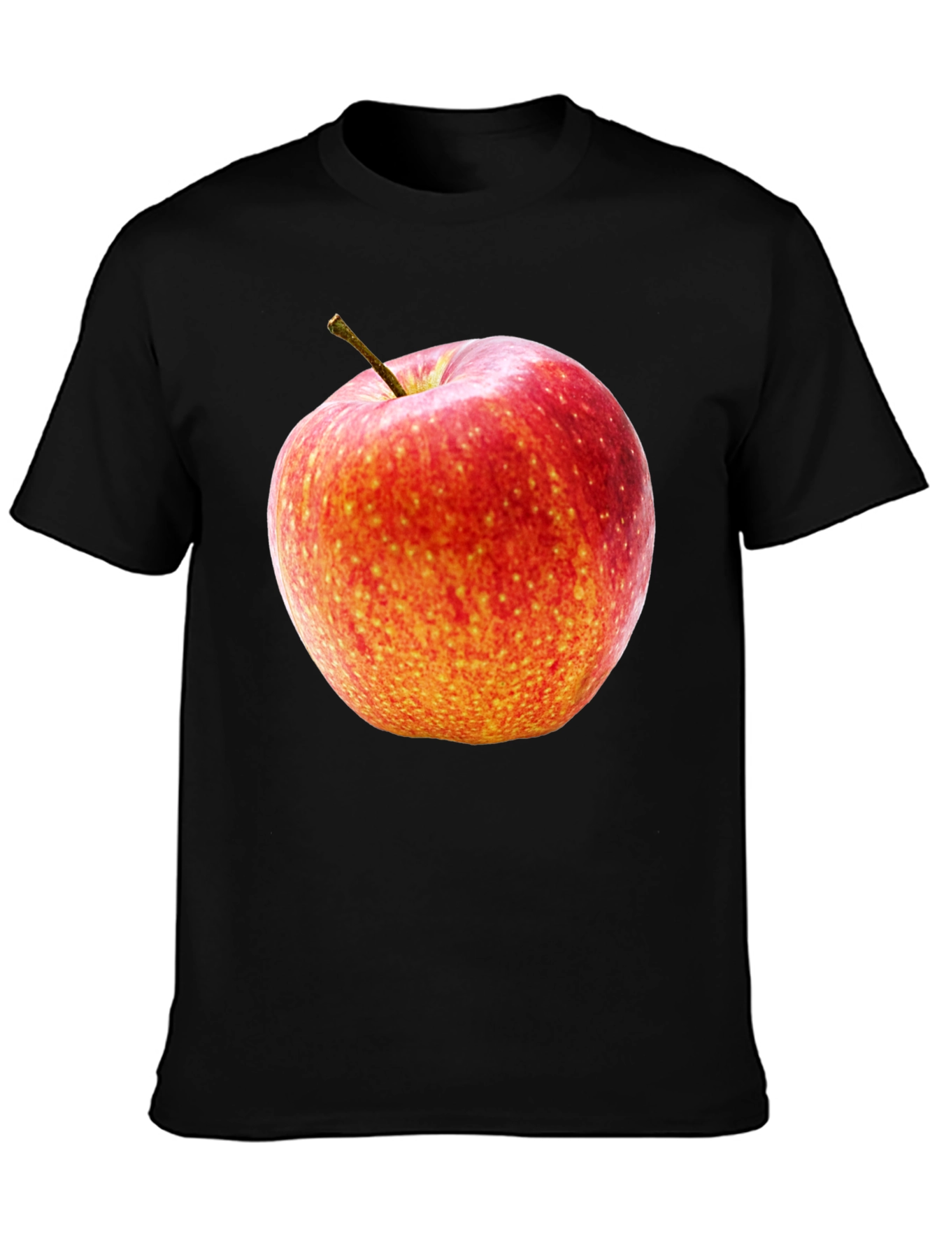 Apple Graphic Black Tee - Fresh & Fun