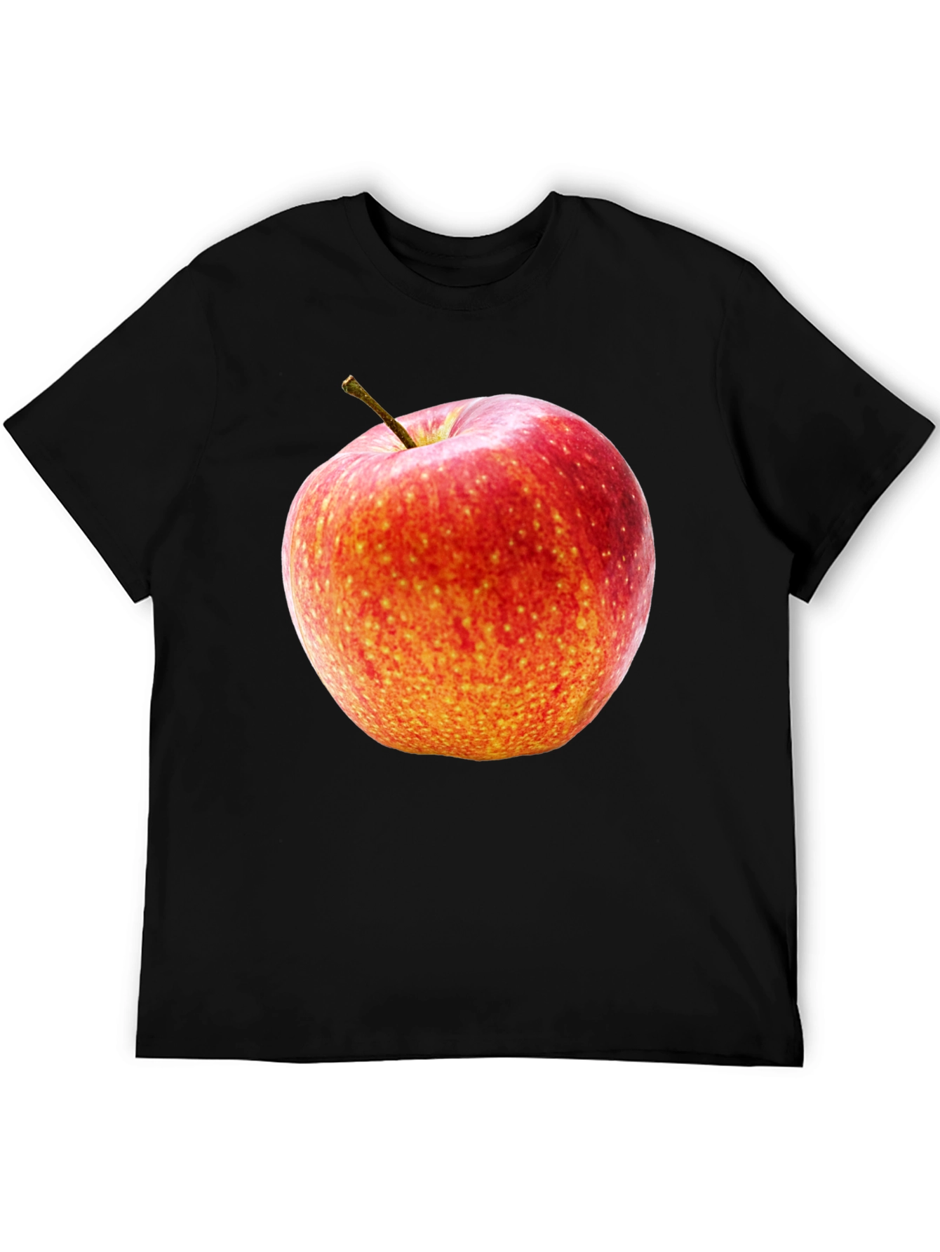 Apple Graphic Black Tee - Fresh & Fun