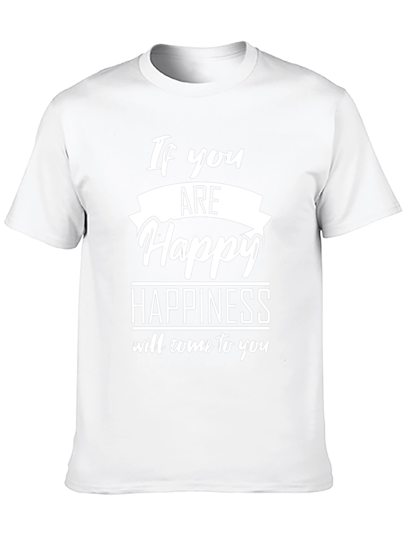 If You Are Happy Graphic T-Shirt - Black