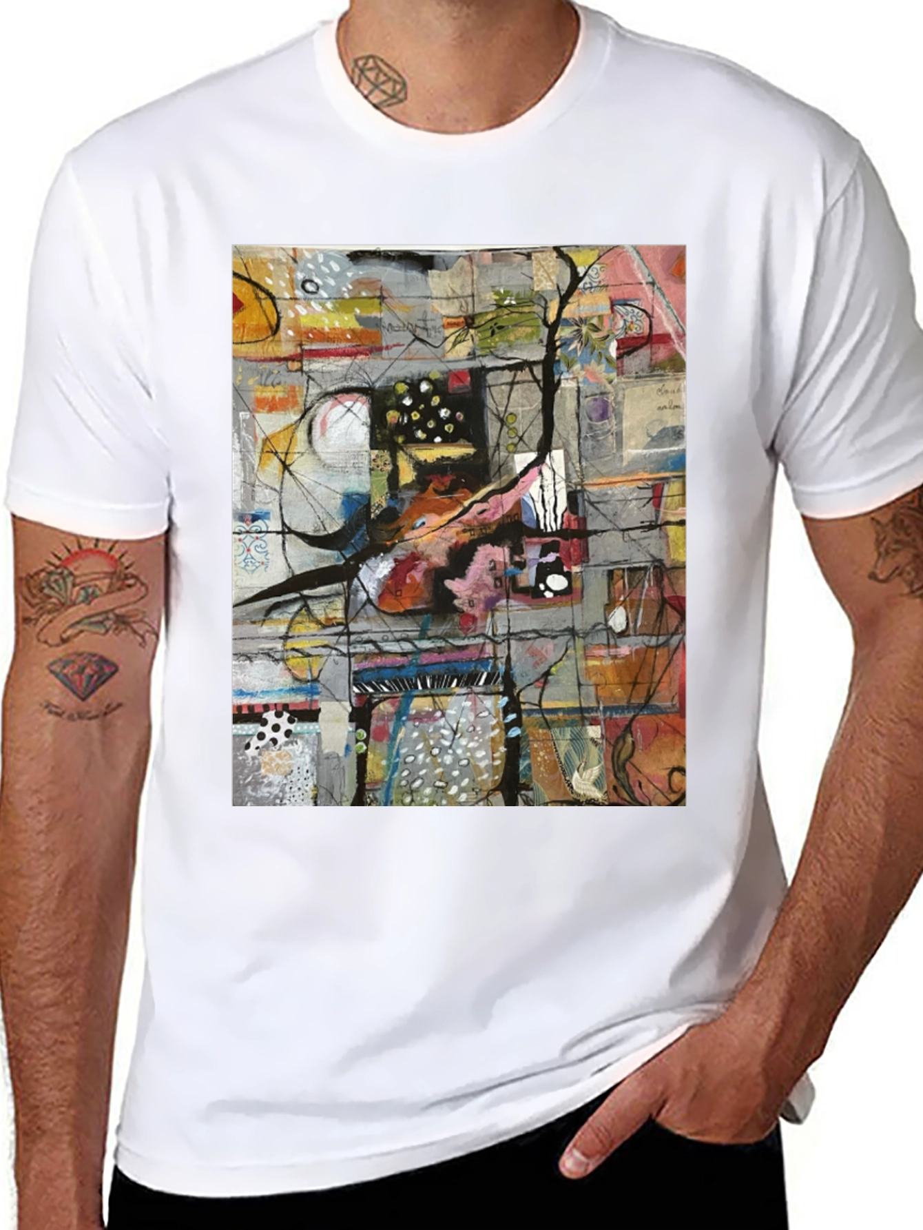Abstract Art Print Tee - Stylish & Unique