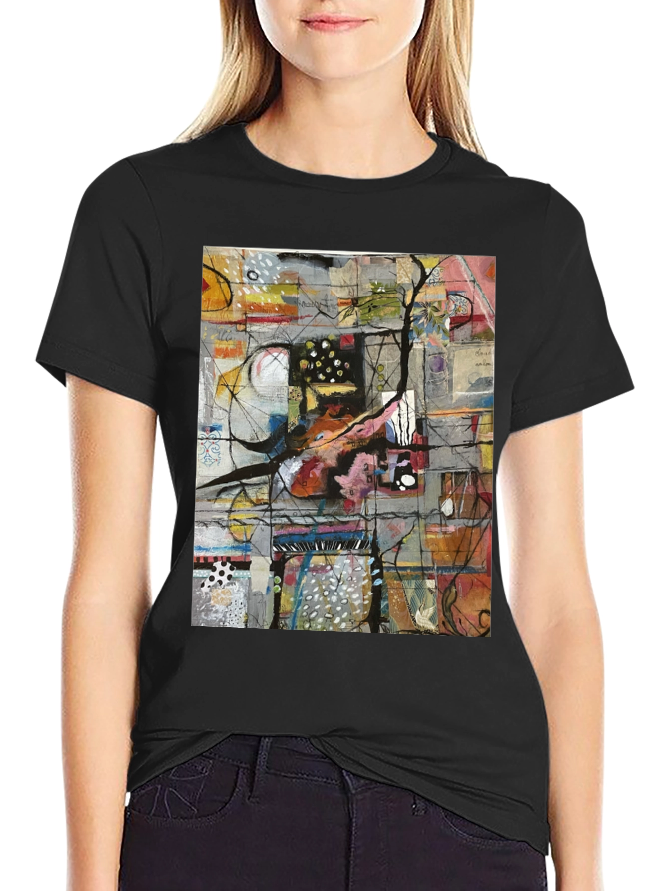 Abstract Art Print Tee - Stylish & Unique