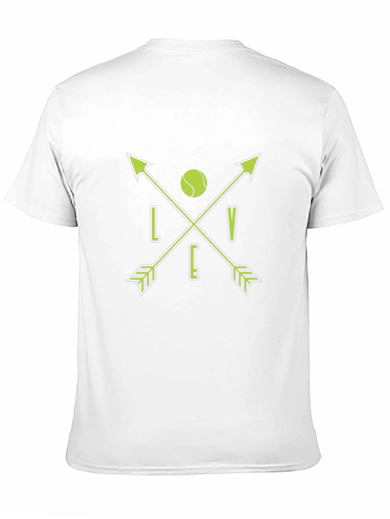 Tennis Love Arrows Graphic Black T-Shirt