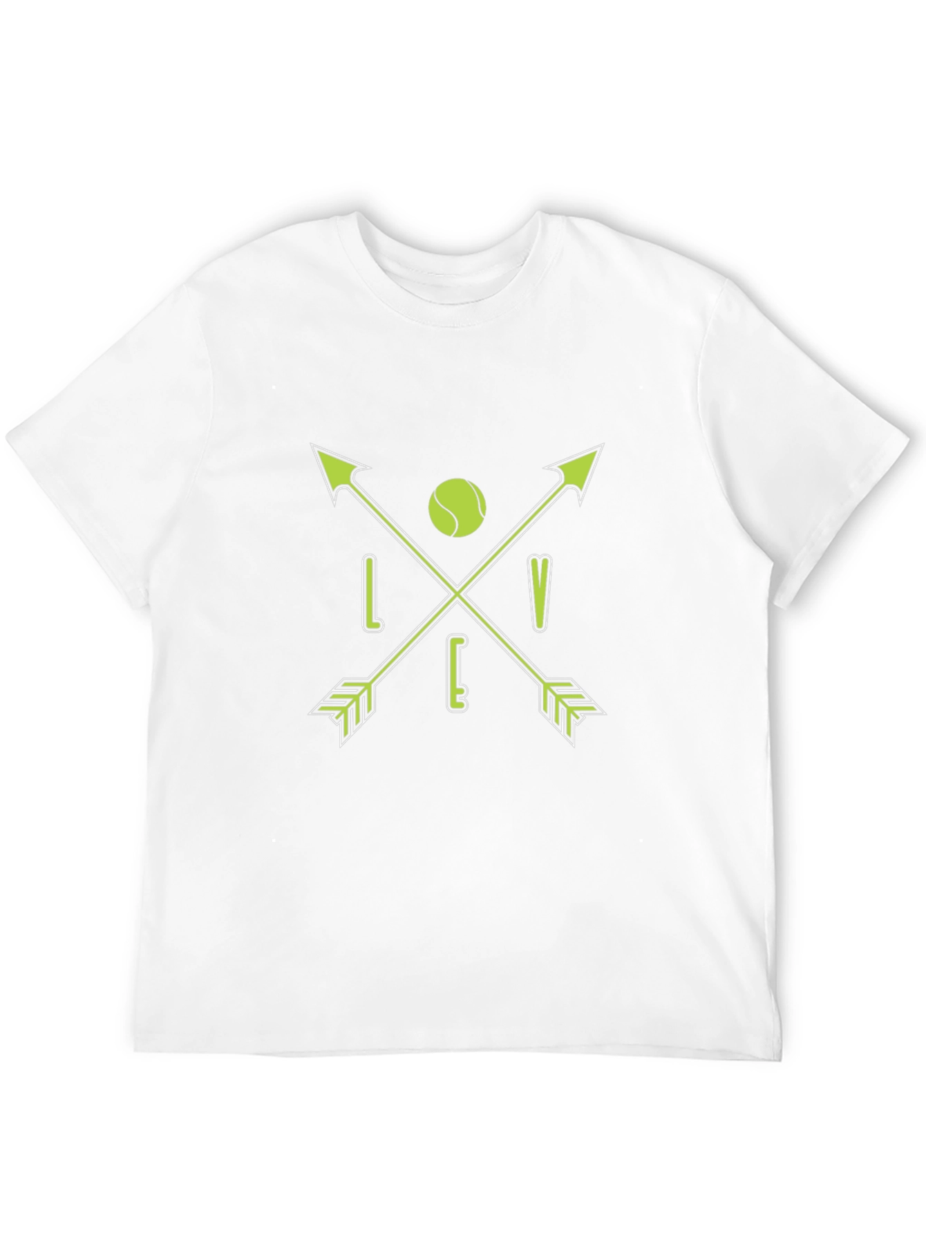 Tennis Love Arrows Graphic Black T-Shirt