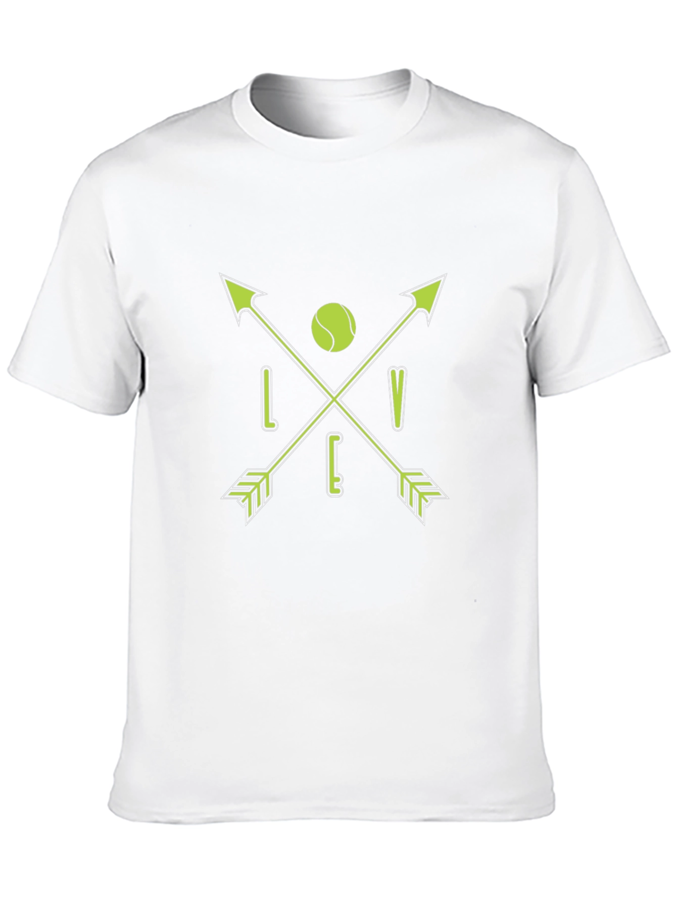 Tennis Love Arrows Graphic Black T-Shirt