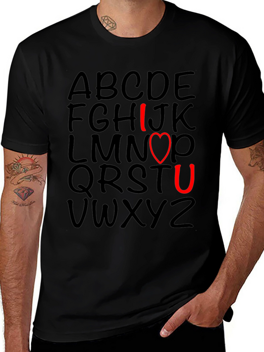 I Love You T-Shirt with Alphabet Design