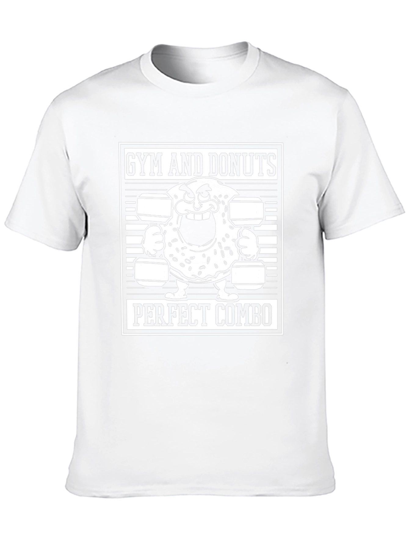 Gym and Donuts Perfect Combo Black T-Shirt