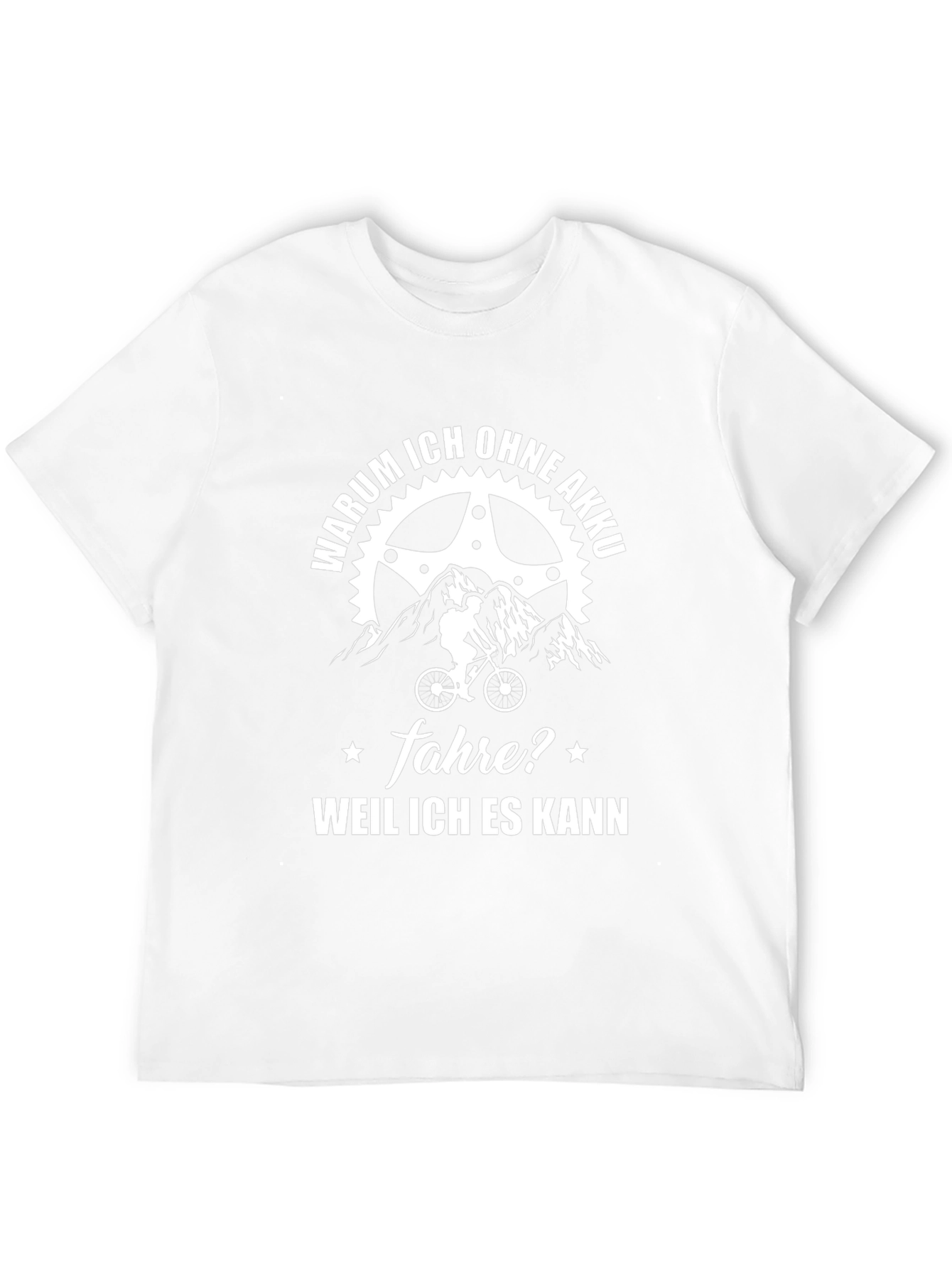Funny Biker T-Shirt - Warum Ich Ohne Akku Fahre?