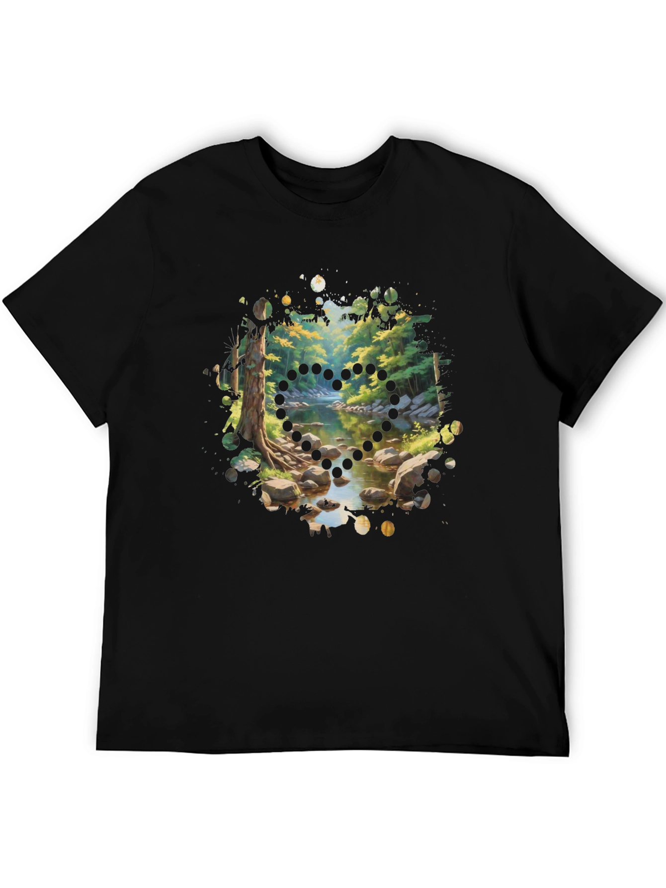 Nature Stream Heart T-Shirt