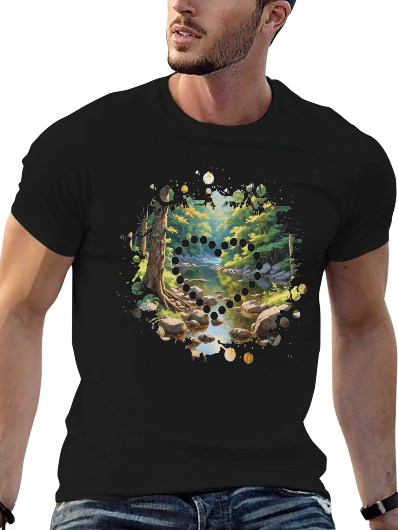 Nature Stream Heart T-Shirt