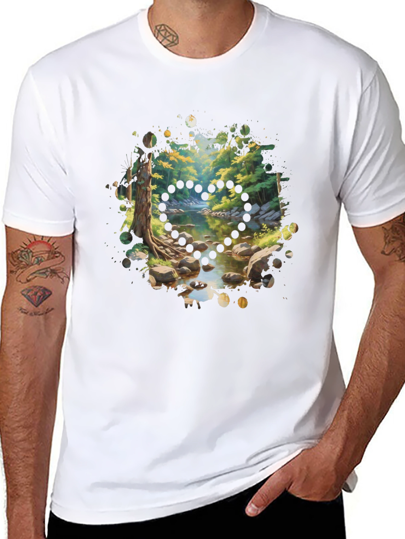 Nature Stream Heart T-Shirt