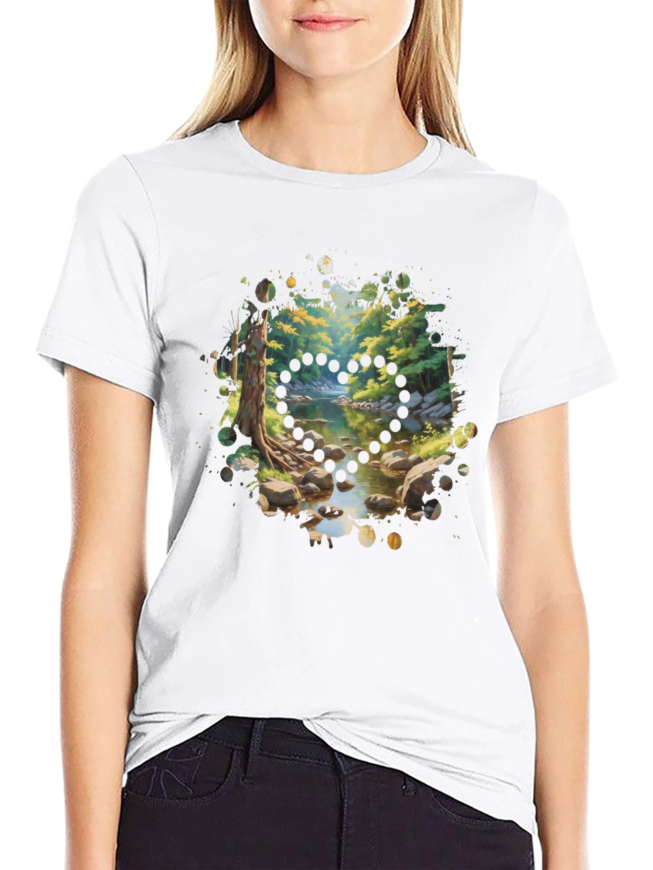 Nature Stream Heart T-Shirt