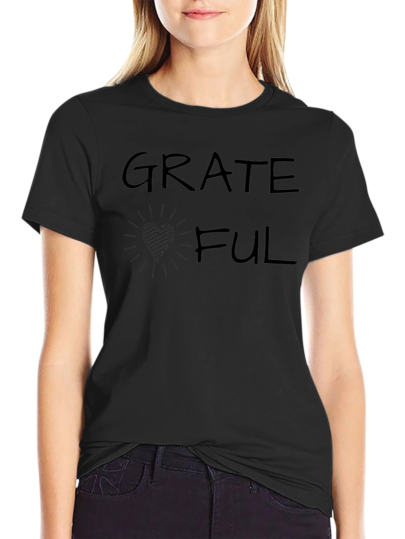 Grateful Heart Graphic T-Shirt - Casual Comfort