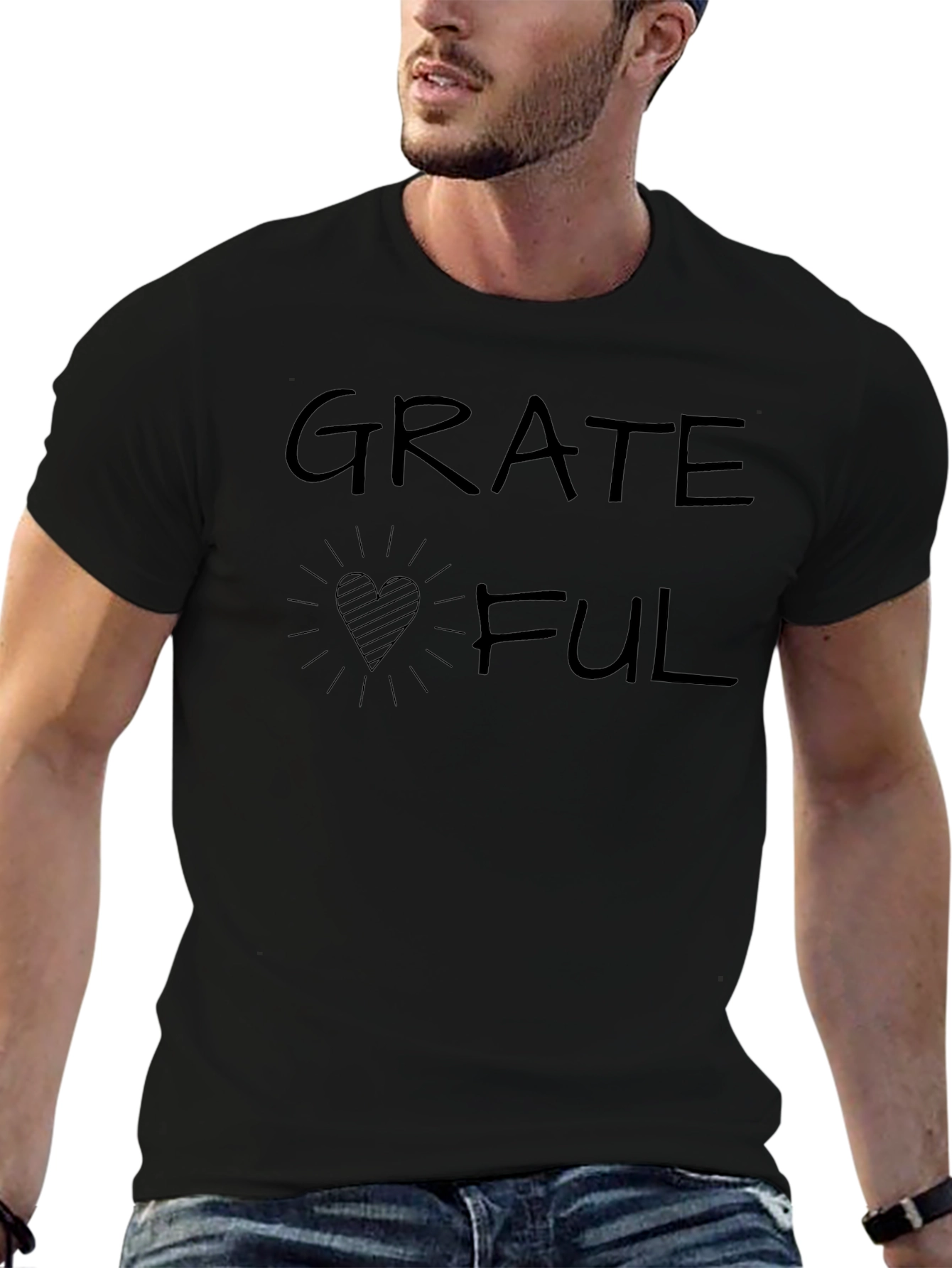 Grateful Heart Graphic T-Shirt - Casual Comfort