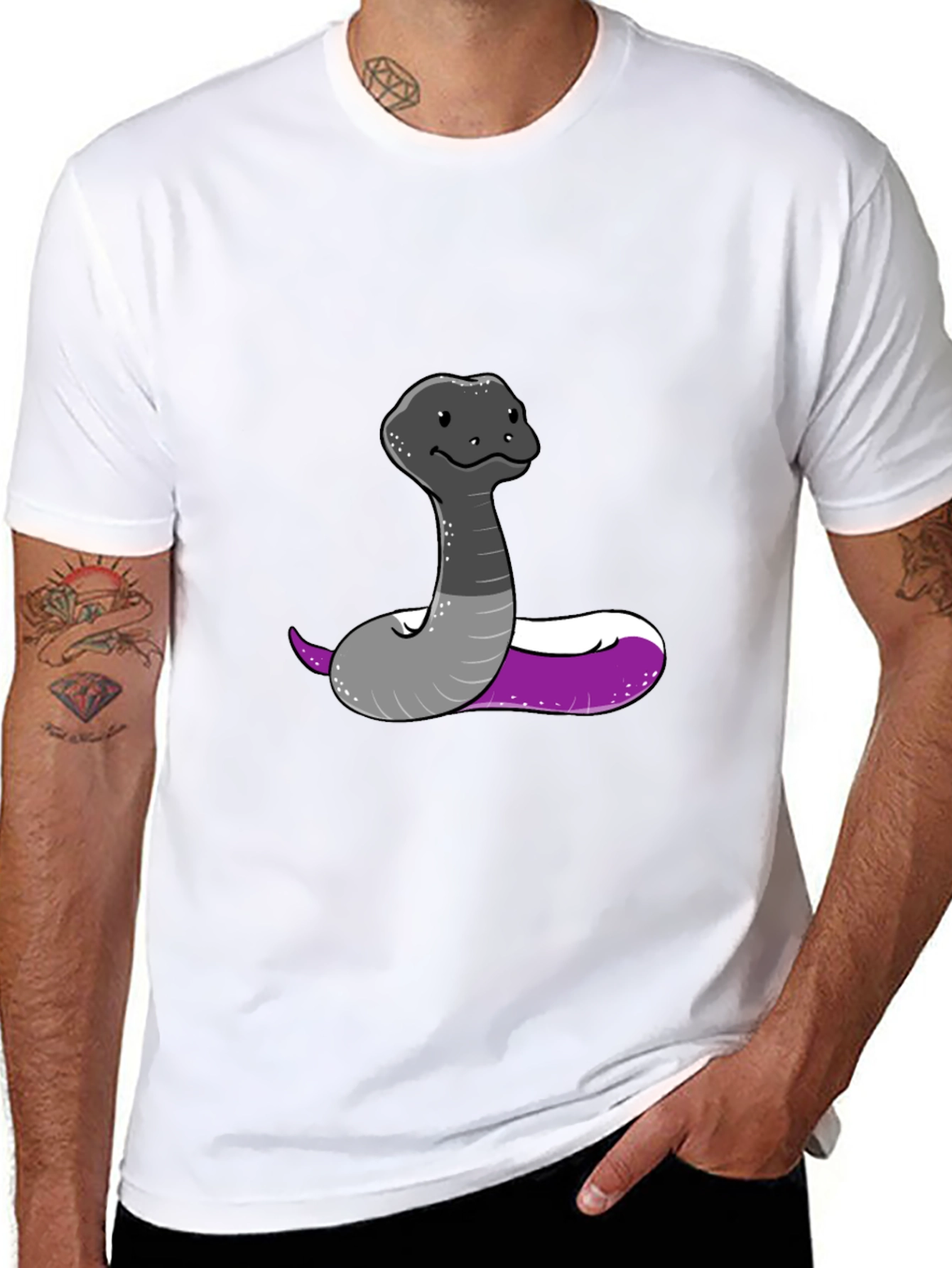 Asexual Pride Snake Graphic Tee