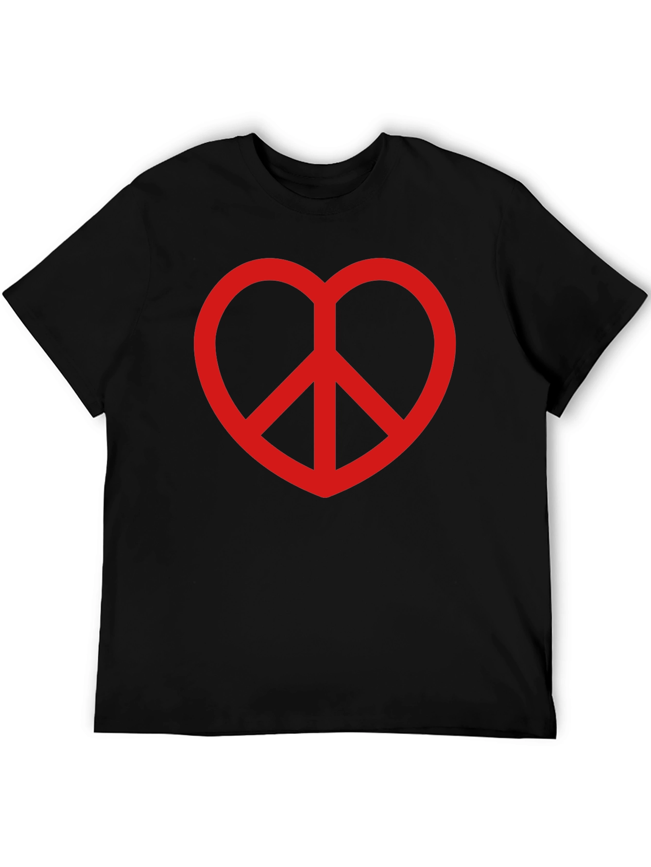 Peace Heart T-Shirt - Black