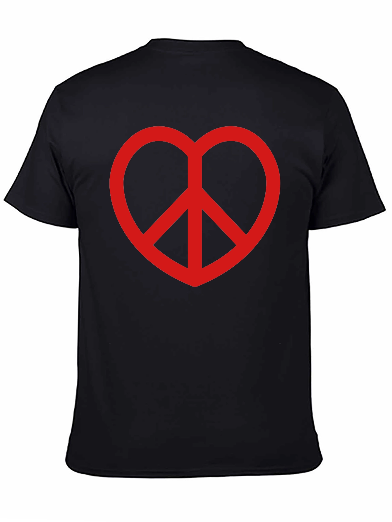 Peace Heart T-Shirt - Black