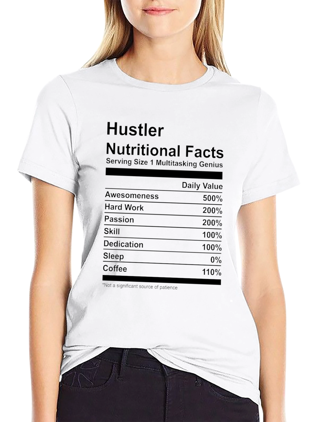 Hustler Nutritional Facts Graphic Tee