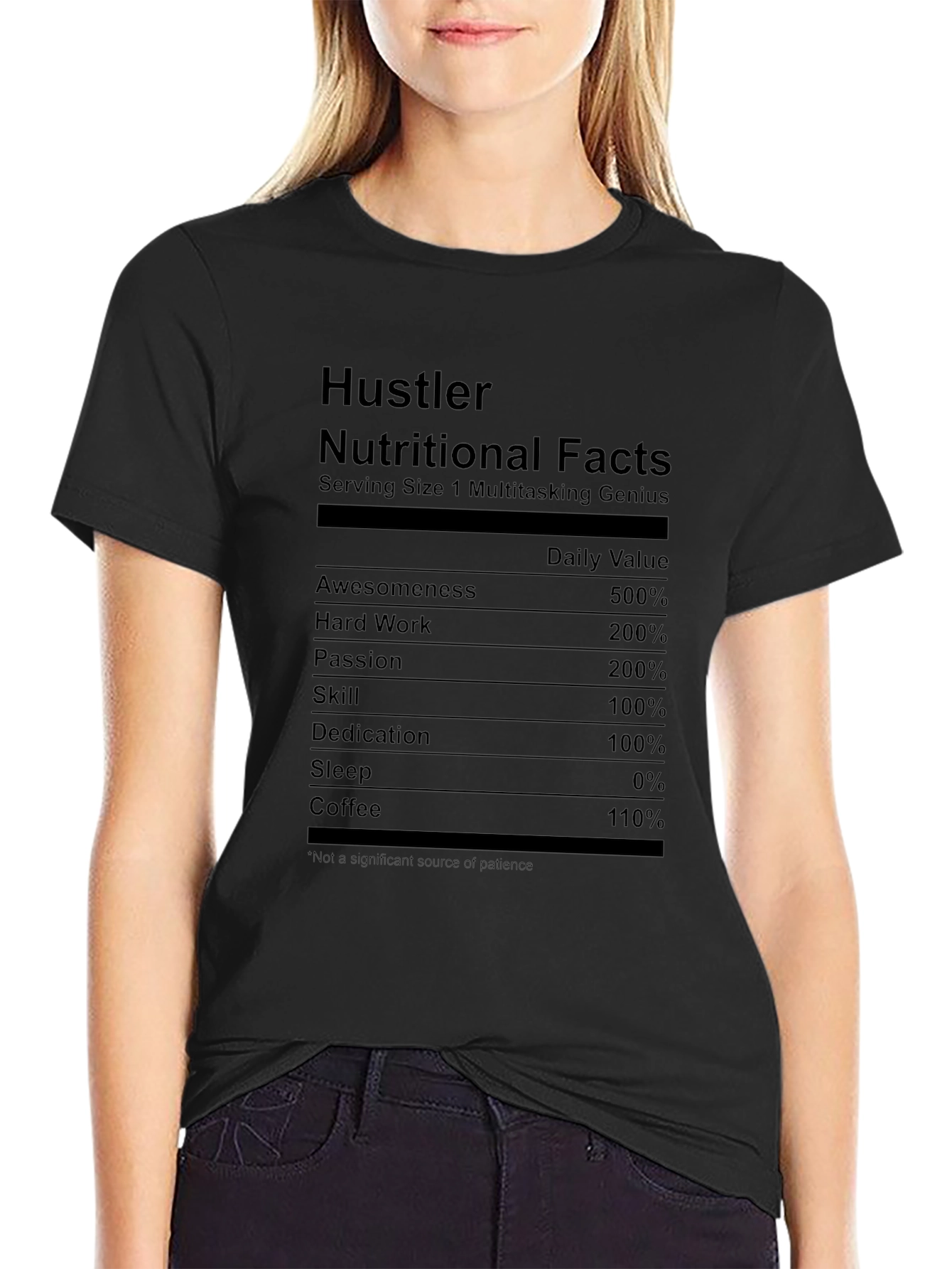 Hustler Nutritional Facts Graphic Tee