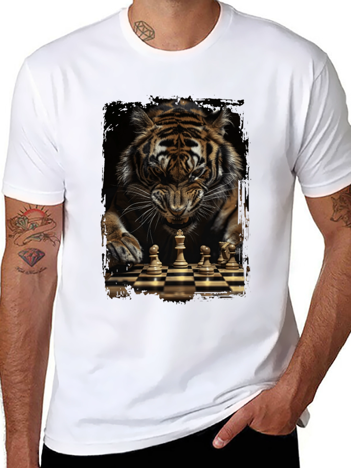 Tiger Chess Graphic Tee - King of the Board