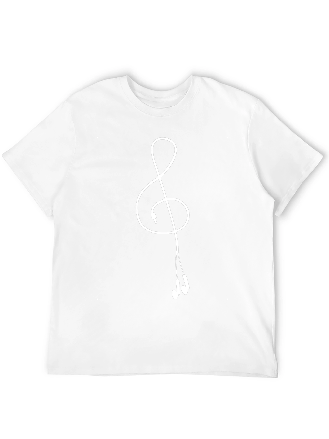 Music Lovers T-Shirt - Treble Clef Earbuds