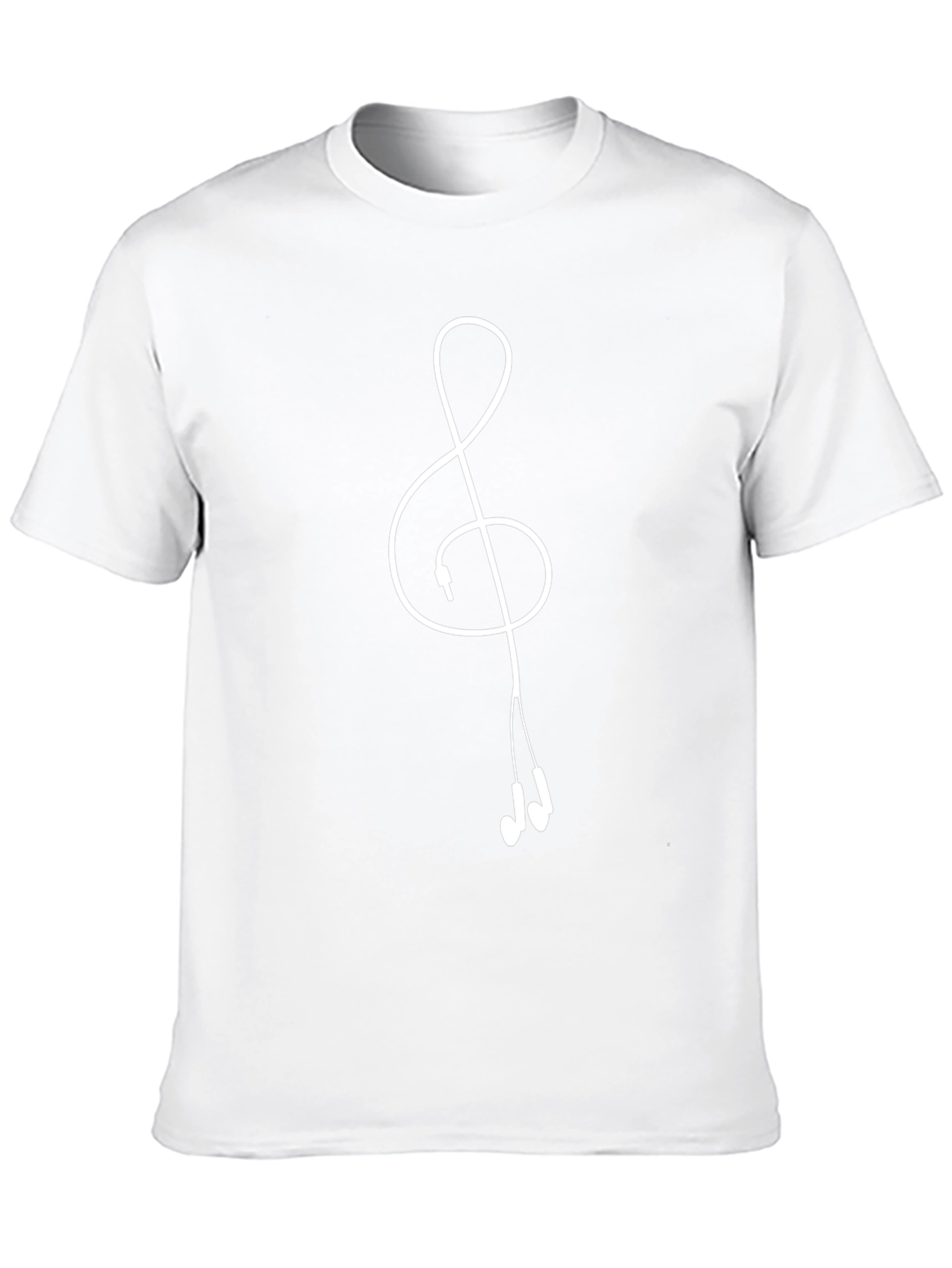 Music Lovers T-Shirt - Treble Clef Earbuds
