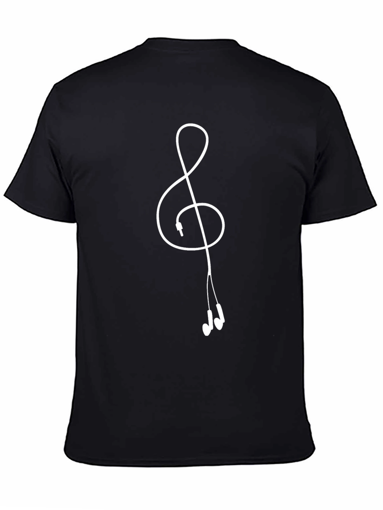 Music Lovers T-Shirt - Treble Clef Earbuds
